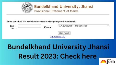 BU Jhansi Result 2023 OUT at bujhansi.ac.in: Direct Link to .